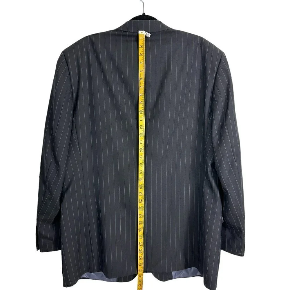 Bert Pulitzer Pure Wool Fully Lined Single Breasted Navy Pin Stripe Blazer (44R)
